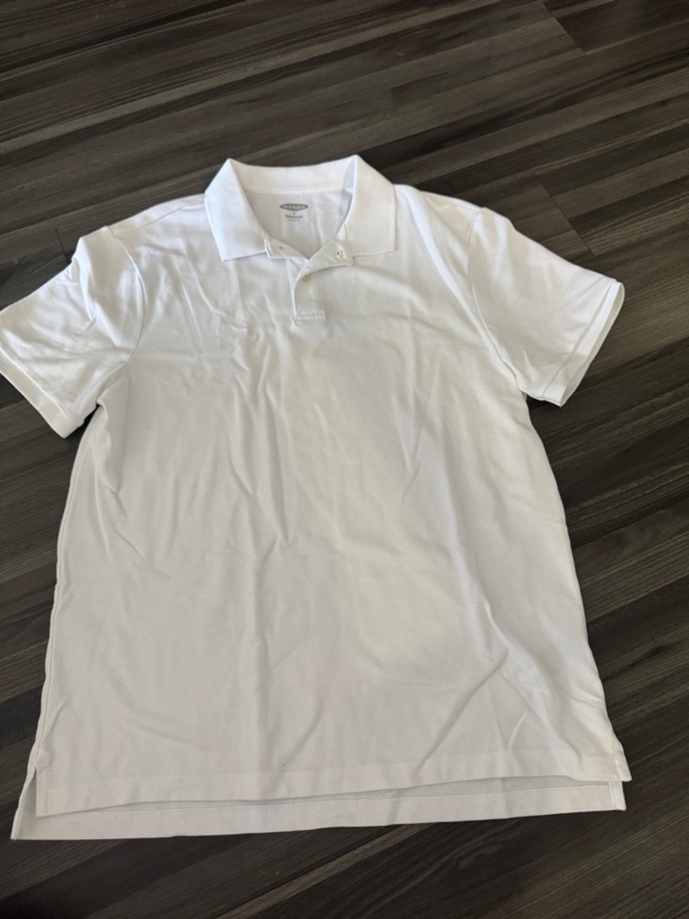 Old Navy White Men’s Polo Shirt - Short Sleeve